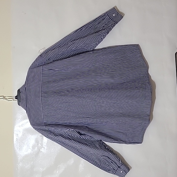 Izod Men's Gray & White‎ Striped Button-Up Long Sleeve Shirt - Size 3XL - Picture 8 of 10